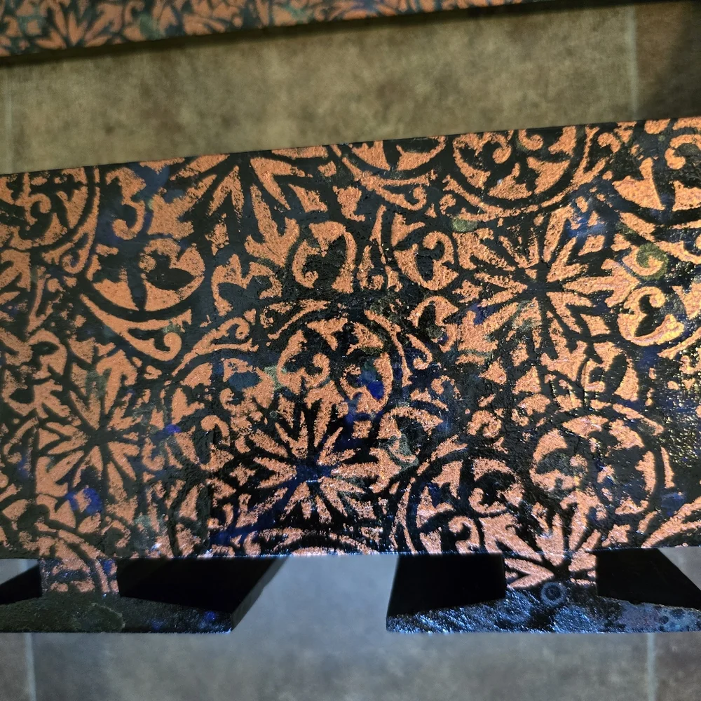 HANDCRAFTED Upcycled Wood Wine Rack HANDPAINTED Bar Decor Wall Art Decor